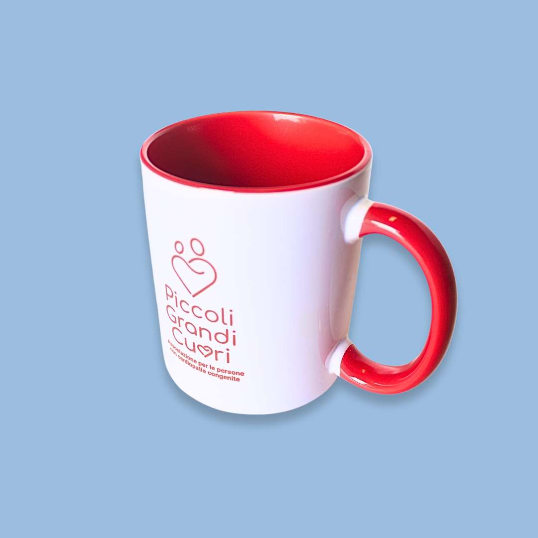 Tazza Piccoli Grandi Cuori manico rosso