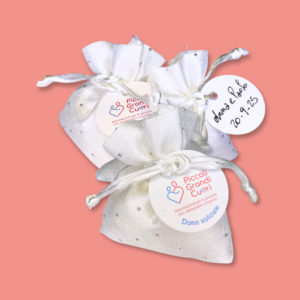 sacchettino portaconfetti decorato con strass