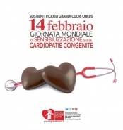 CUORI DI CIOCCOLATO IN ARRIVO A SAN VALENTINO per la “Giornata Mondiale di sensibilizzazione sulle cardiopatie congenite - 14 Febbraio 2020”